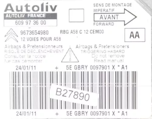 PSA / Stellantis Airbagmodule 6546P2 (C685JE)
