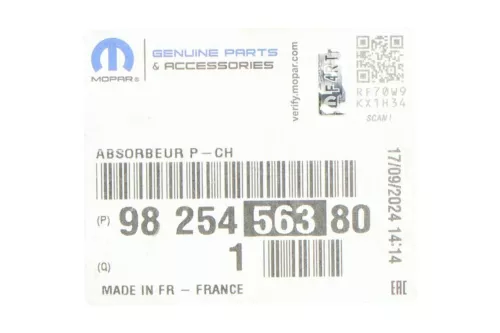 PSA / Stellantis Stalen voor bumper balk 9825456380 (C46RM)