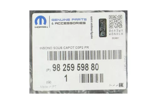 PSA / Stellantis Isolatie plaat motorkap  (C179CK)