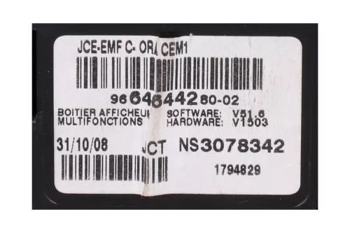 PSA / Stellantis Informatie display 9663230780 (C144EQ)