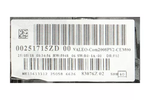 PSA / Stellantis C839VA - COM 2008/ T9/ ZIE 98072680ZD (C839VA)