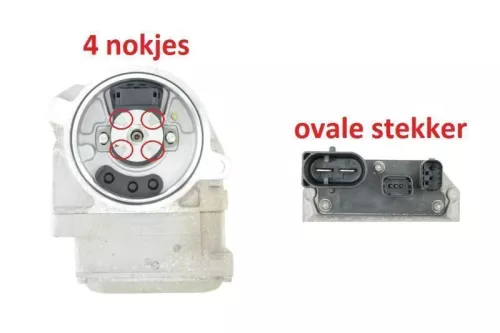 LOSSE MOTOR/ 4 NOKJES/ +EN- 1 OVALE STEKKER/ JTEKT